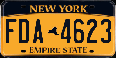 NY license plate FDA4623