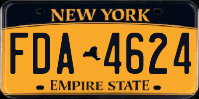 NY license plate FDA4624