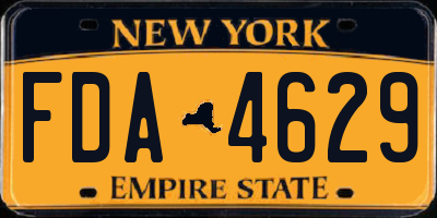 NY license plate FDA4629
