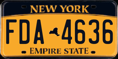 NY license plate FDA4636