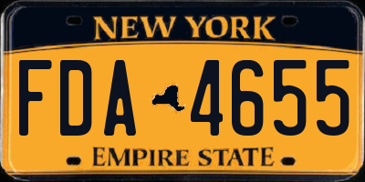 NY license plate FDA4655