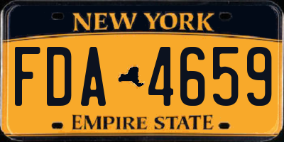 NY license plate FDA4659
