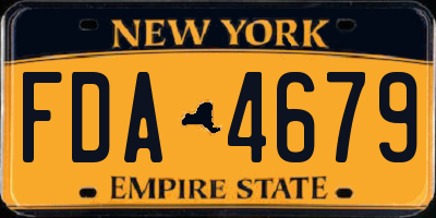 NY license plate FDA4679