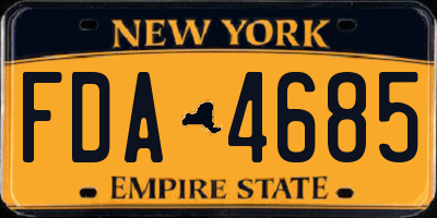 NY license plate FDA4685