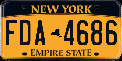 NY license plate FDA4686
