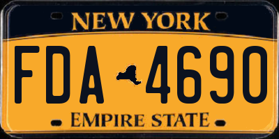 NY license plate FDA4690