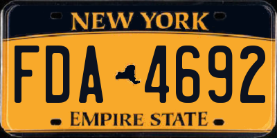NY license plate FDA4692