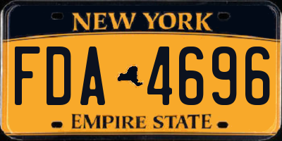 NY license plate FDA4696