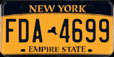 NY license plate FDA4699