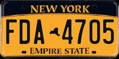 NY license plate FDA4705