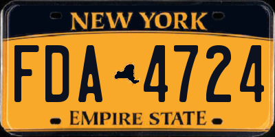 NY license plate FDA4724