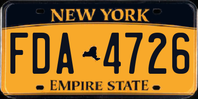 NY license plate FDA4726