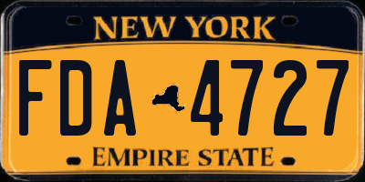 NY license plate FDA4727