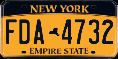 NY license plate FDA4732