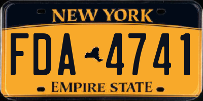 NY license plate FDA4741