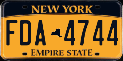 NY license plate FDA4744