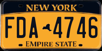 NY license plate FDA4746