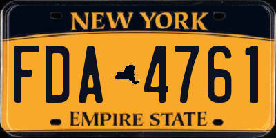 NY license plate FDA4761