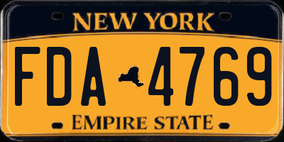 NY license plate FDA4769