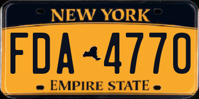 NY license plate FDA4770