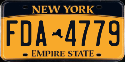 NY license plate FDA4779