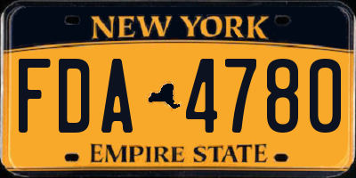 NY license plate FDA4780