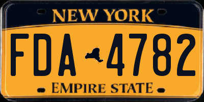 NY license plate FDA4782