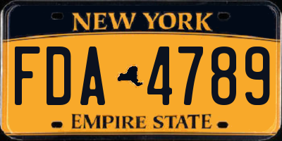 NY license plate FDA4789