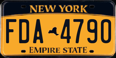 NY license plate FDA4790