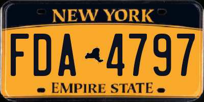 NY license plate FDA4797