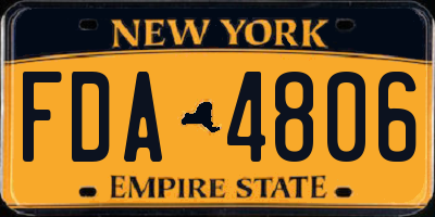 NY license plate FDA4806