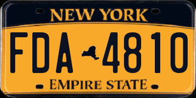 NY license plate FDA4810