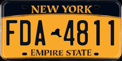 NY license plate FDA4811