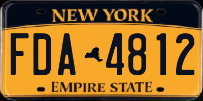 NY license plate FDA4812