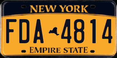 NY license plate FDA4814