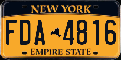 NY license plate FDA4816