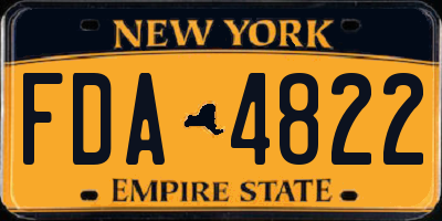 NY license plate FDA4822