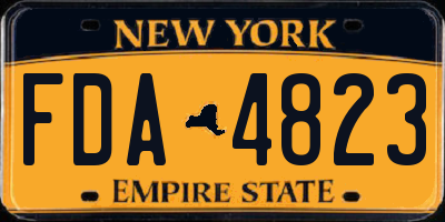 NY license plate FDA4823