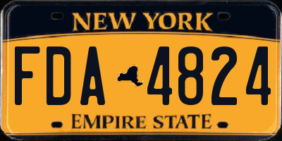 NY license plate FDA4824