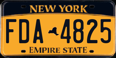 NY license plate FDA4825