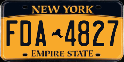 NY license plate FDA4827