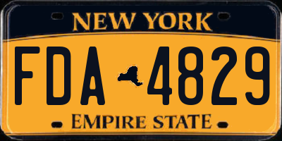 NY license plate FDA4829
