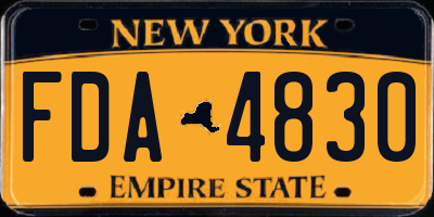 NY license plate FDA4830