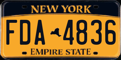 NY license plate FDA4836