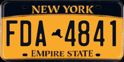NY license plate FDA4841