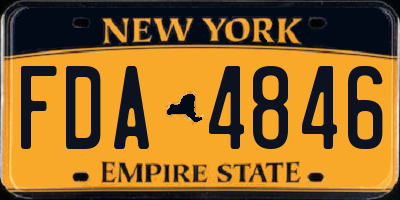 NY license plate FDA4846