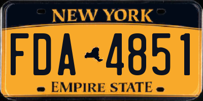 NY license plate FDA4851