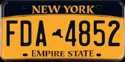 NY license plate FDA4852