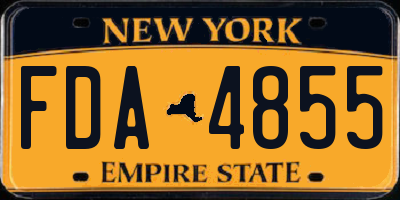 NY license plate FDA4855