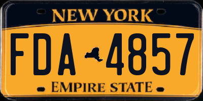 NY license plate FDA4857